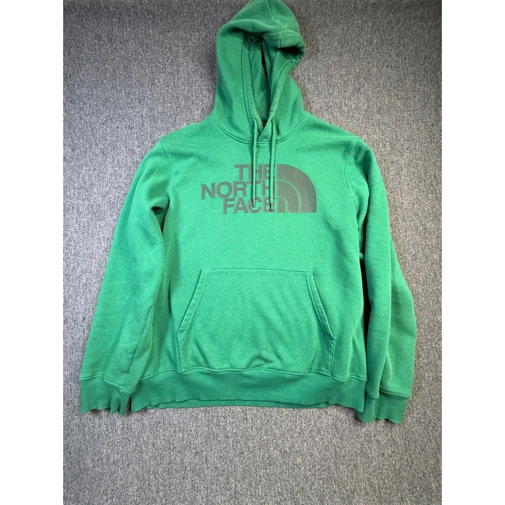 The North Face Mens Green Logo Pullover‎ Hoodie Sweatshirt A7RAC F22 Large
